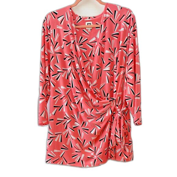 Anne Klein Women's (2X) Faux Wrap Blouse, 3/4 Sleeves, Career & Casual, NWOT - Picture 2 of 11